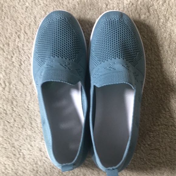 Women's Blue Step In Sock Style Comfort Shoes with Breathable Design-Size 40 - Picture 2 of 11